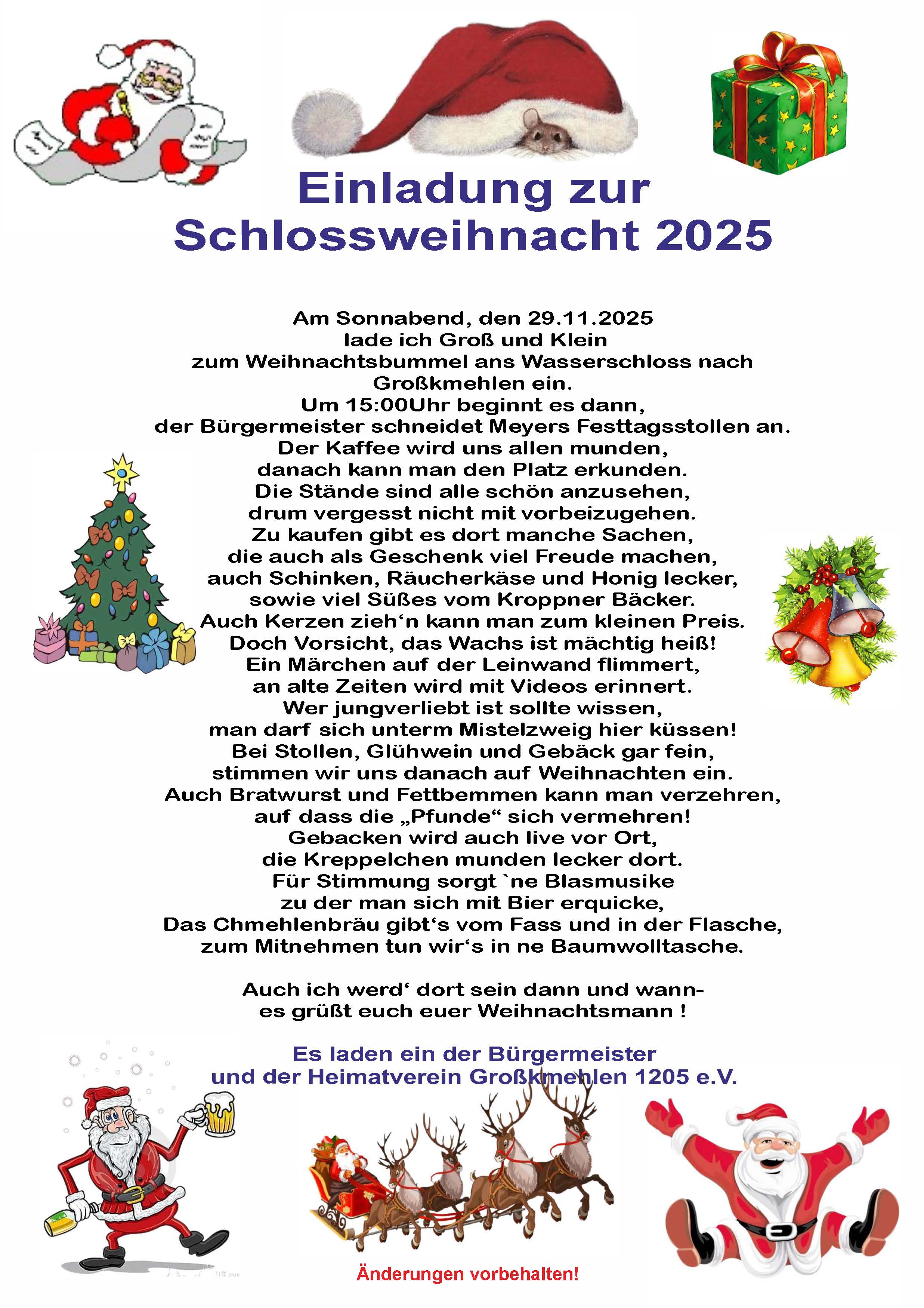 Großkmehlen Schlossweihnacht 2025